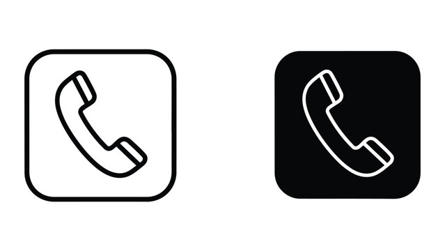 Two contrasting phone icons on different background colors for visual communication design