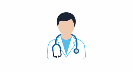 Fototapeta premium Doctor wearing white coat and stethoscope.