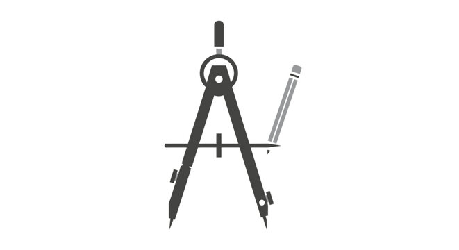 Drafting compass with pencil tool.