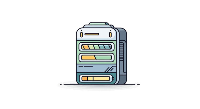 A server with multiple hard drives.