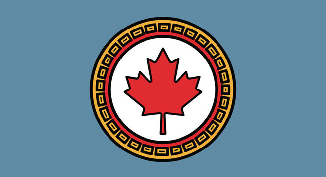 Toronto city flag with maple leaf.