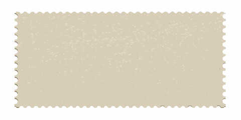 Fototapeta premium Blank vintage postage stamp with a textured beige background