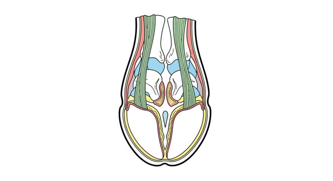 Anatomical Illustration of Human Nose.