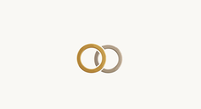 Two Interlocking Metal O Rings.