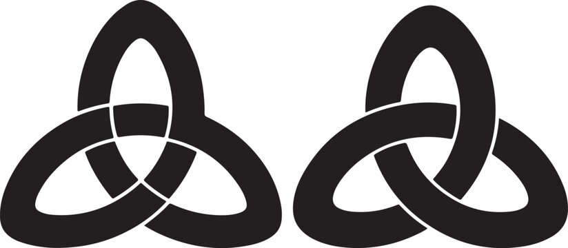 Triquetra knot symbol Celtic knot trinity symbol in a white background
