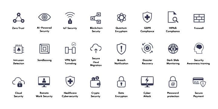 cybersecurity icons, 