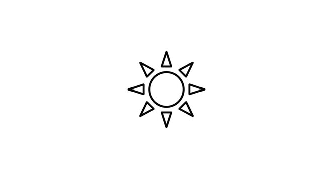 Simple Sun Icon Design Element.