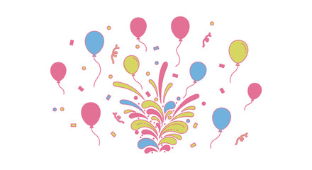 Obraz premium Colorful Balloons Floating in Air.