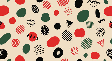 Fototapeta premium Vibrant geometric shapes fill the abstract pattern background