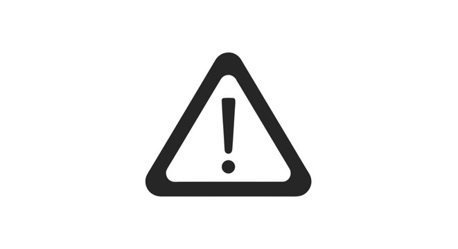 Vector illustration&nbsp;of warning sign icon with exclamation mark on a transparent background