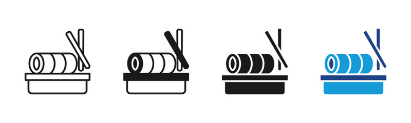 Sushi Roll icon set multiple style collection © santerabos