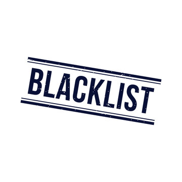 Blacklist Stamp, Blacklist Grunge Square Sign