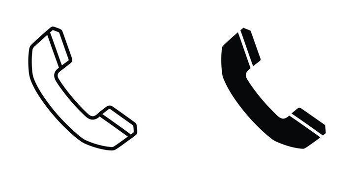 Comparison of a classic phone and a modern smartphone handset illustration