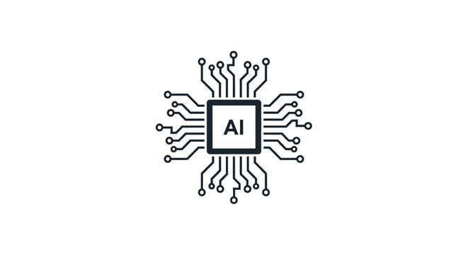 Artificial Intelligence Technology Circuit Board.