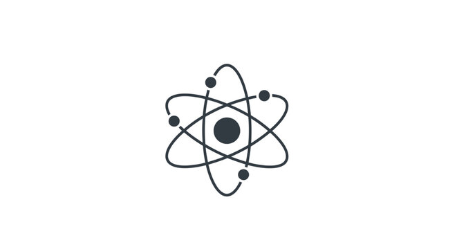 Atom Structure Symbol Science Icon.