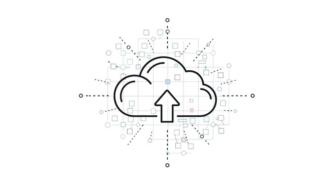 Cloud computing upload data storage.