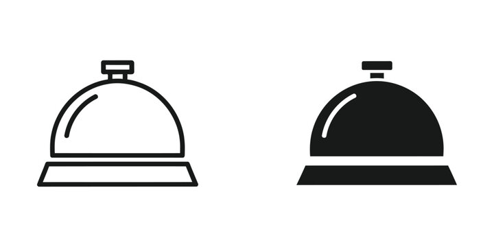 Two differently styled hotel bell call buttons displayed side by side