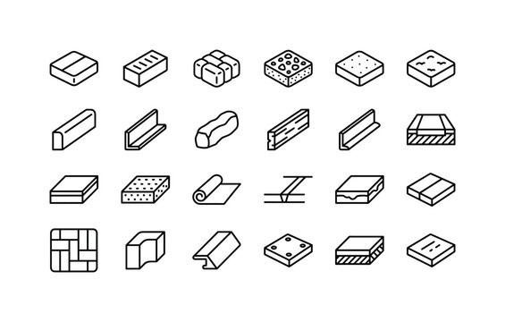 Garden path construction elements with paving stones borders edges layers bases and structural components clean monoline outline
