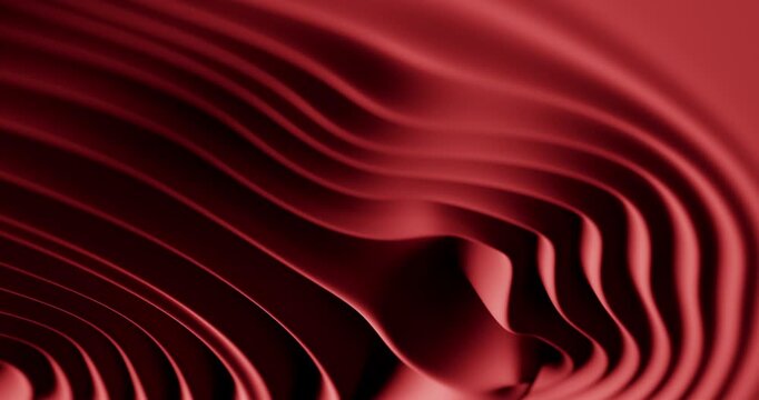 Warm terracotta ribbed waves flow and bend across the frame in smooth abstract folds.