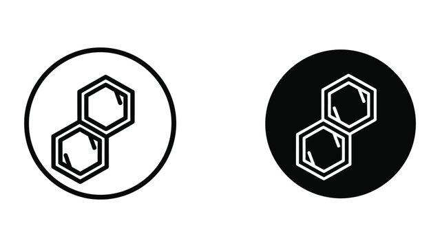 Contrast display of naphthalene chemical structure on different backgrounds