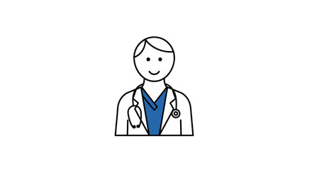Fototapeta premium Smiling Doctor Wearing White Coat.