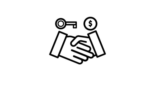 Home sales process icon looping animation
