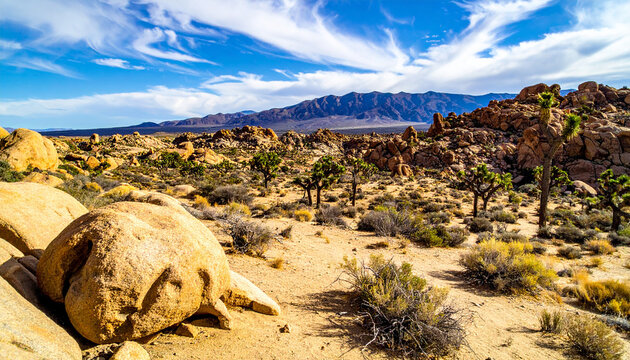 Desert High-Desert- Red rocks  Joshua trees  and vast blue horizons