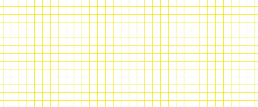 Yellow grid pattern background. Decorative grid graph line ideal for plotting functions and drawing geometric shapes. Vector illustration.