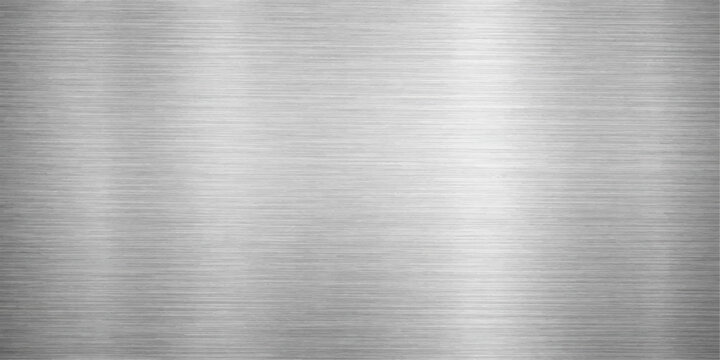 Horizontal brushed steel texture background with smooth silver metallic surface, industrial metal pattern for modern clean design high resolution image
