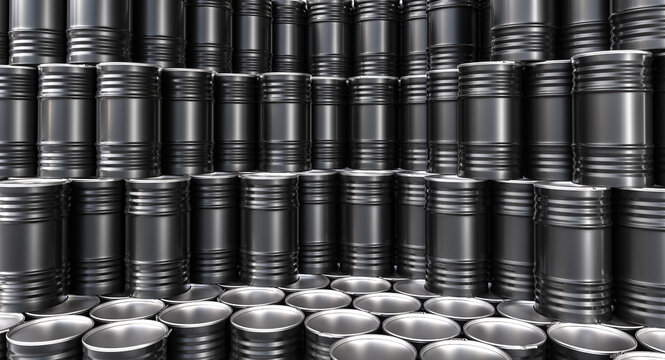 oil drums representing global petroleum energy 3d