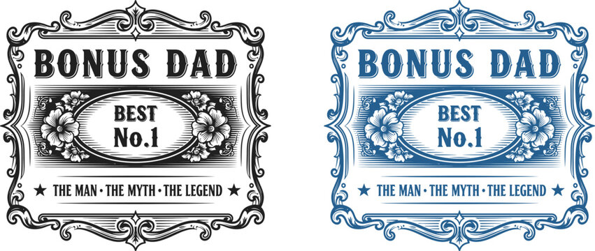 Celebrate fathers day with 'bonus dad' best no 1 vintage style frames for dad appreciation