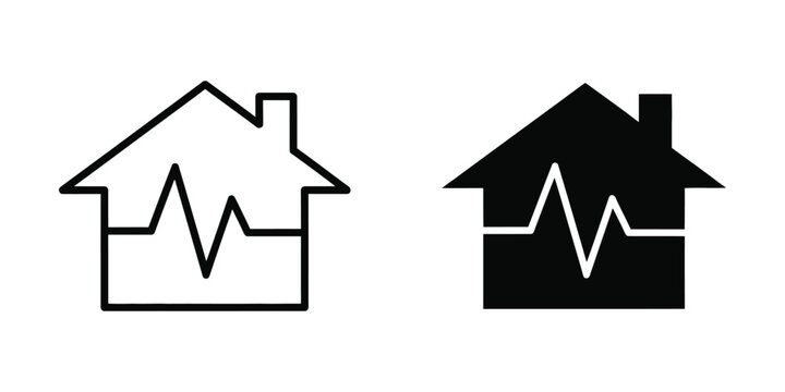 Graphic representation of house price fluctuations and stability over time