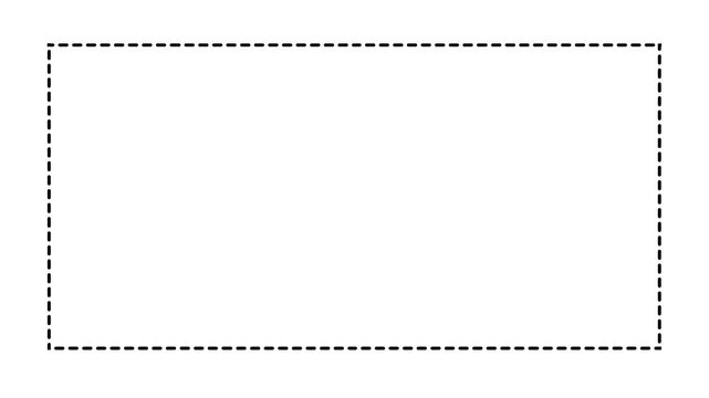 Animated dashed line with a rectangle shape