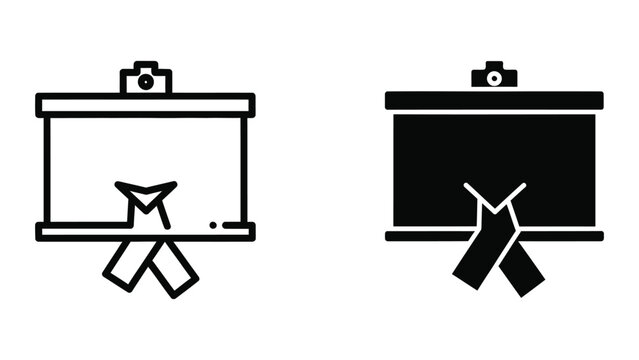 Comparison of traditional and modern chalkboard presentations with projector equipment