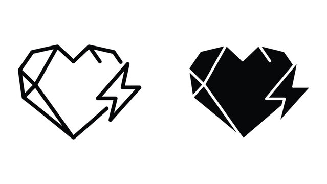 Recycled and broken hearts symbolizing love and environmental consciousness