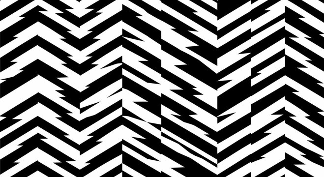 Abstract Geometric Zigzag Pattern Vector Illustration Featuring Bold Monochrome Herringbone Texture Design for Modern Surface Backgrounds and Creative Graphic Projects