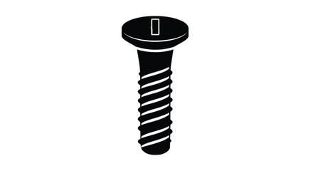 A black screw depicted in a simple striking silhouette © Nazrul