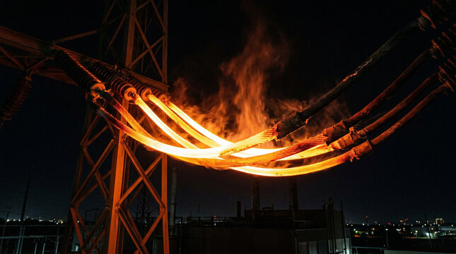 AI data centers overloaded power lines with electrical failure