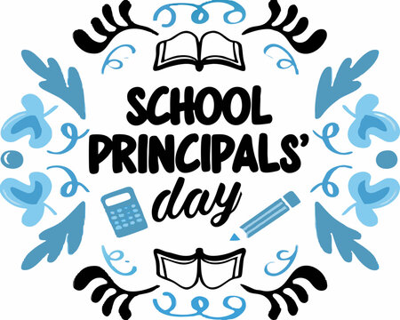 National School Principals&rsquo; Day Vector Art, Honoring School Leaders Isolated on White