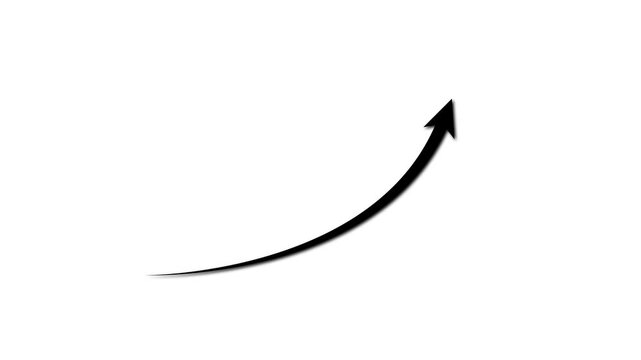 Growing business arrow on white background.Profit arrow.Business concept, growing chart. Concept of sales symbol icon with arrow moving up.