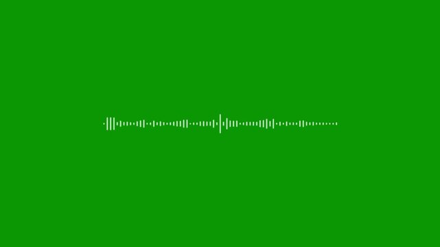 Sound waveform spectrum animation,digital sound frequency spectrum visualizer, music equalizer lines,audio visualizer on green background.4k rejoliution.