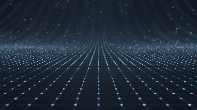 A glowing blue abstract background features a bright star burst with laser rays and motion energy textures to create a futuristic space technology wallpaper design