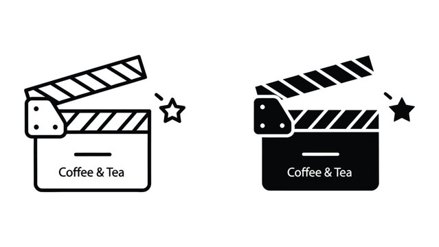 Clapper board designs for coffee and tea branding