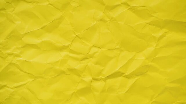 yellow wrinkled paper texture background, paper background footage