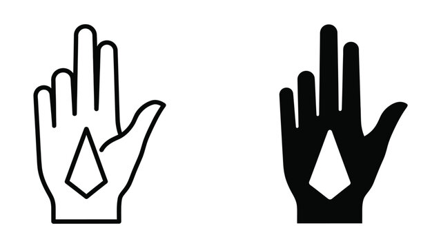 Two different hand gestures with index and pinky fingers raised and a peace sign.