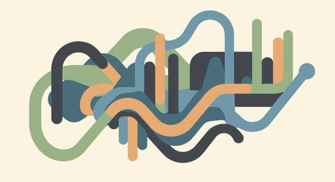Modern abstract shapes create a calm, balanced feeling. Ideal for website design, marketing materials, or any project needing a clean, contemporary lo
