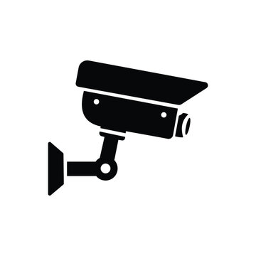 CCTV Security Camera Icon | Black Surveillance Camera 