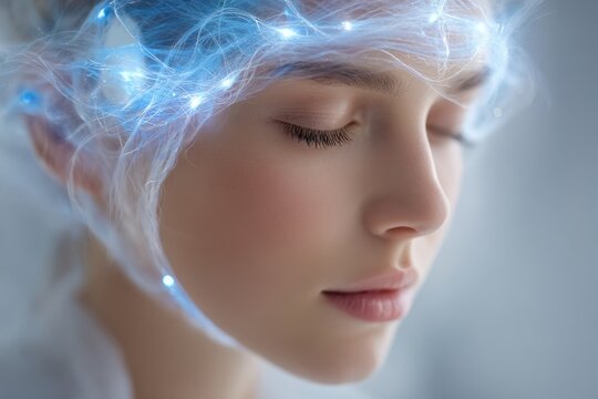 Anxiety treatment concept with EMDR therapy and brain processing