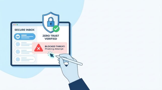 Discovering phishing alerts in mail software a zero trust security notice touching on email safety practices