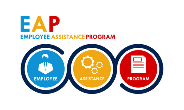Employee assistance program logo with business man gear and document icons